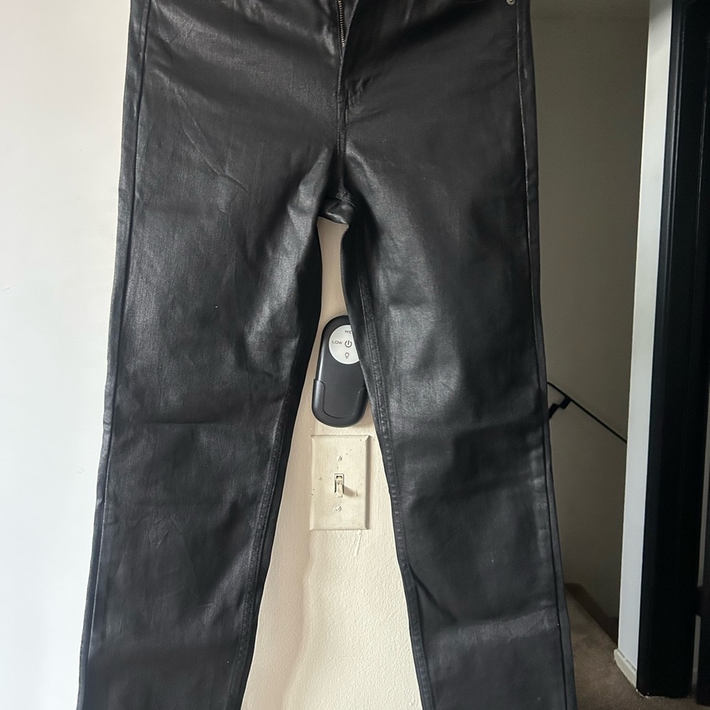 Black Faux Leather Pants